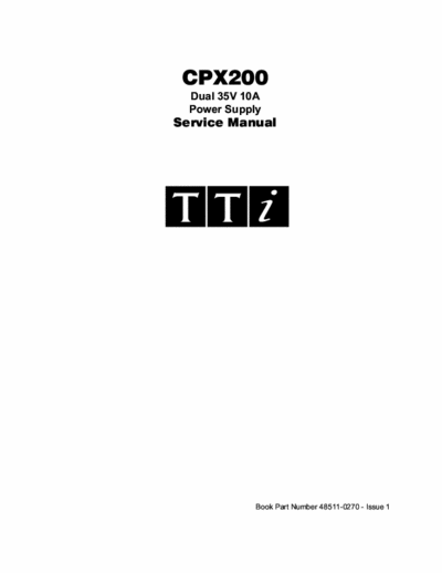 TTI CPX200 Dual Bench PSU 35V 10A